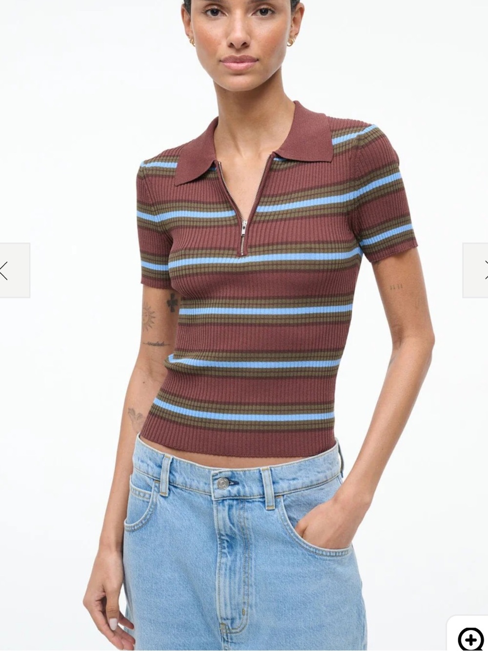 STAUD REN TOP REDONDO STRIPE